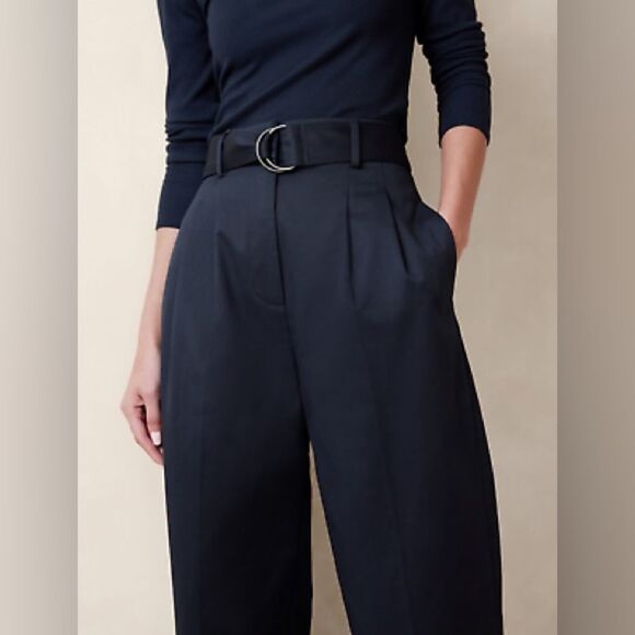 NWT Banana Republic Cruz pleated high rise chinos - Picture 6 of 12